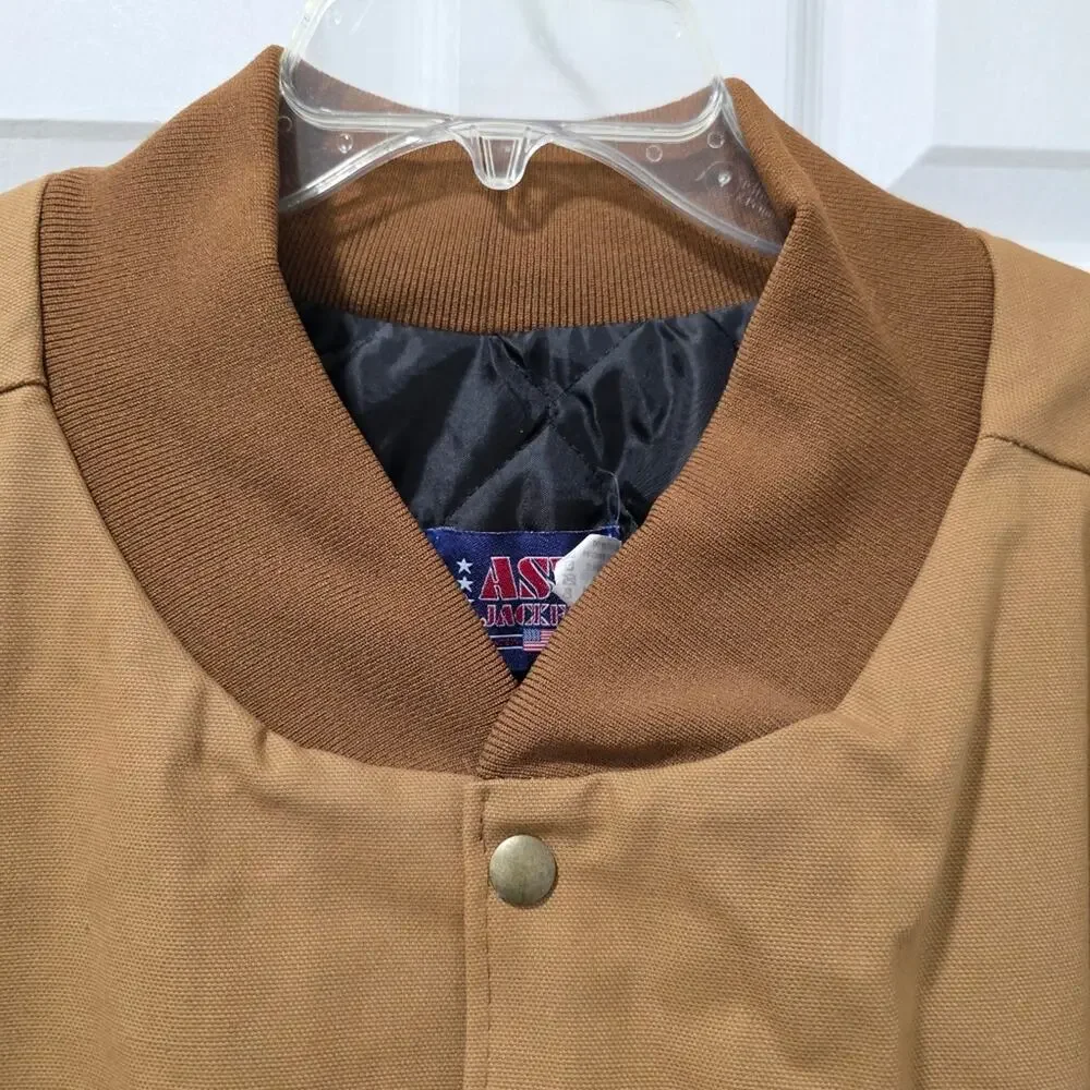 ASW Jackets Hondo Canvas Work Jacket 5XL Quilt Lined Made in USA Brown